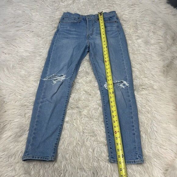 Levi’s Jeans Womens Size 30 Blue Wedgie Skinny Stretch Denim Ripped Distressed - Picture 5 of 10
